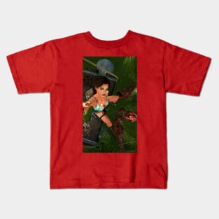 Lara Croft selfie Kids T-Shirt